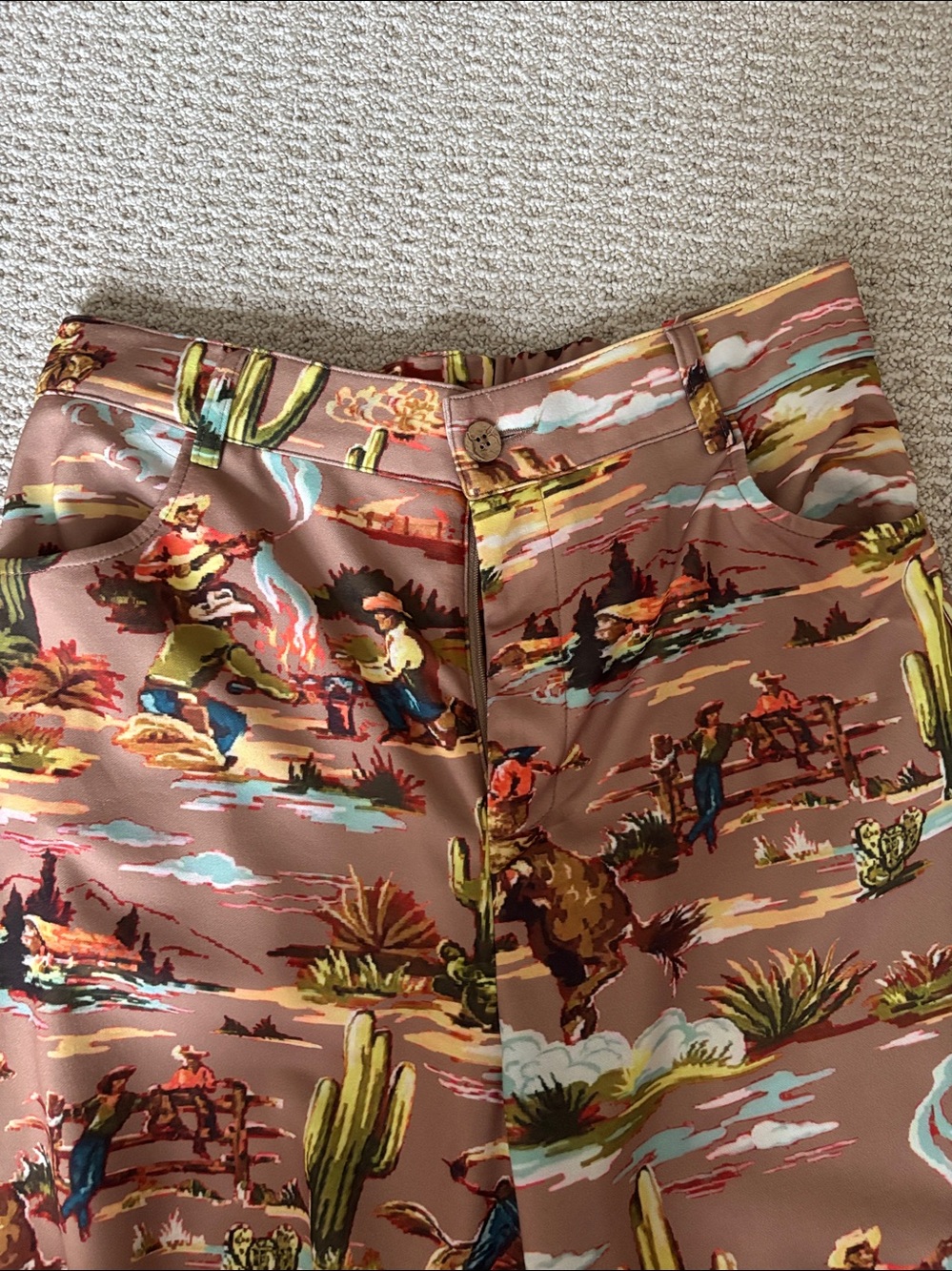 TURQUOISE HAVEN VINTAGE WESTERN TROUSER PANT - Picture 7 of 9